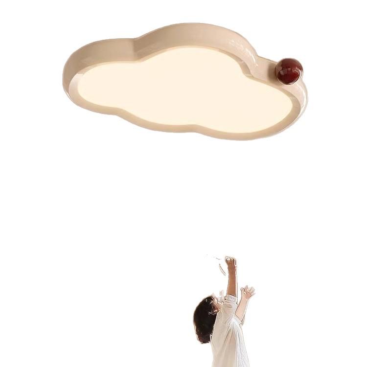 Eye-Protection Cloud Ceiling Light for Children's Bedrooms - Soft Cream Style, Full-Spectrum Lighting