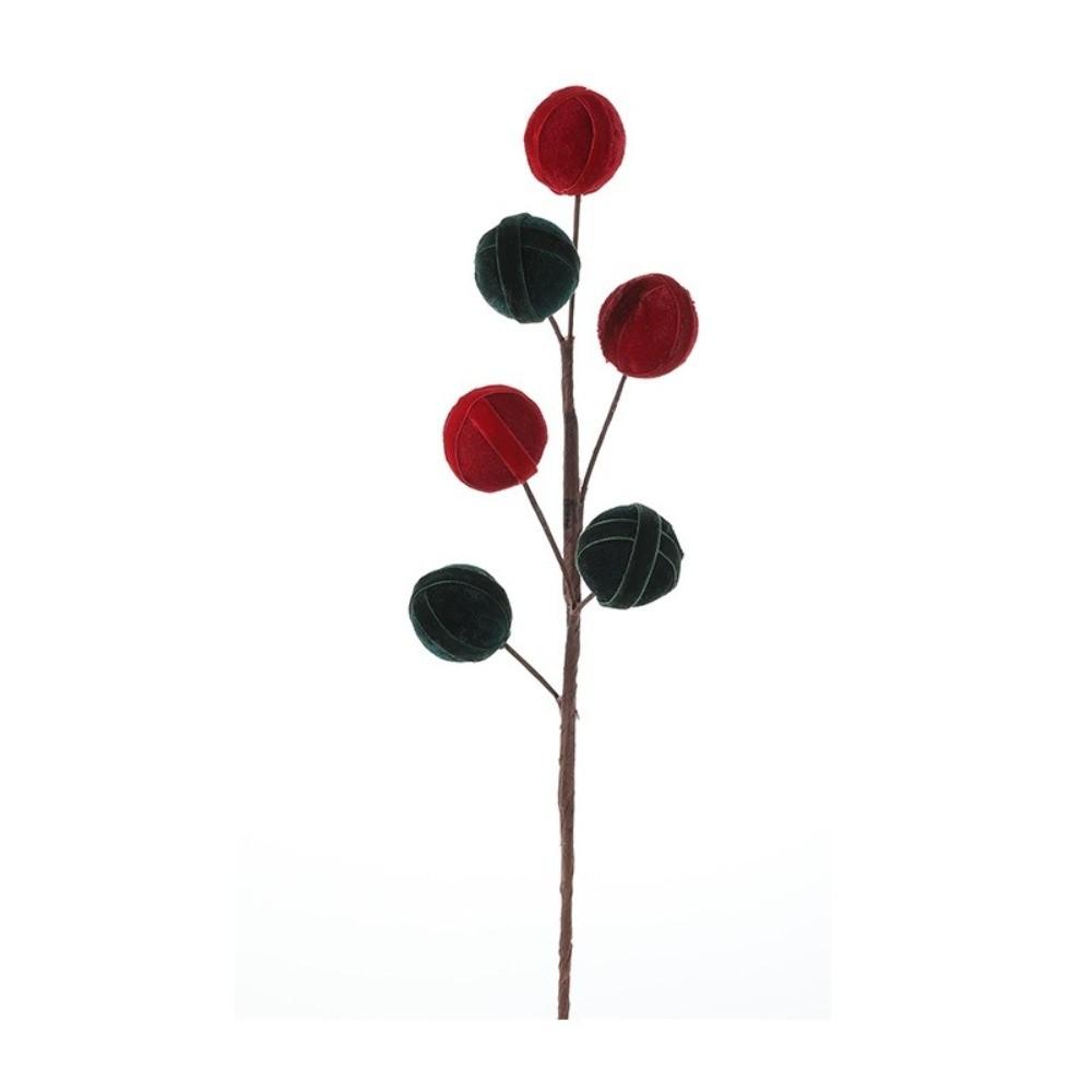 Flocking Lollipop Christmas Foam Ball Simulated Flower Arrangement Christmas Flowers Xmas Tree Decorations