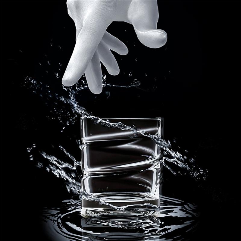 280ml Rotierendes Whiskey-Glas Old Fashioned Glas zum Trinken von Bourbon, Scotch, Cocktails oder Tee, Whisky