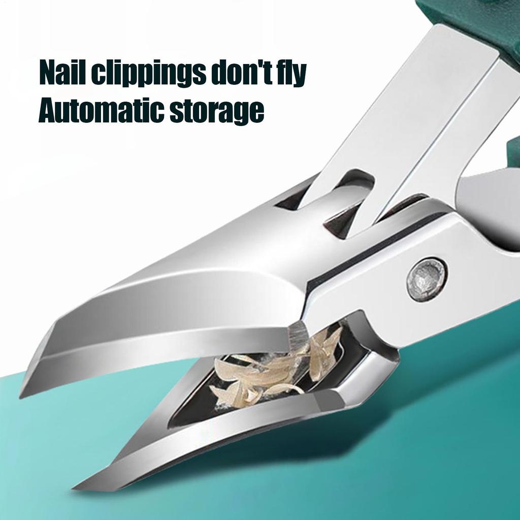 Anti-splash Nail Clippers For Thick Ingrown Wide Jaw Toenail Cutter Diagonal Pliers Cutter Trimmers Household Manicure Tool
