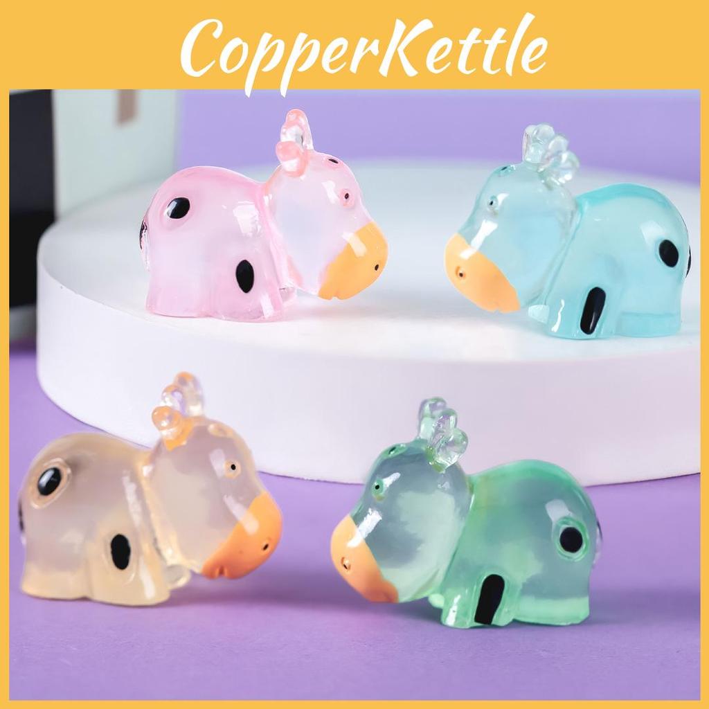 Cute Glowing Cow Resin Miniatures For Creative Landscaping And Table Decor