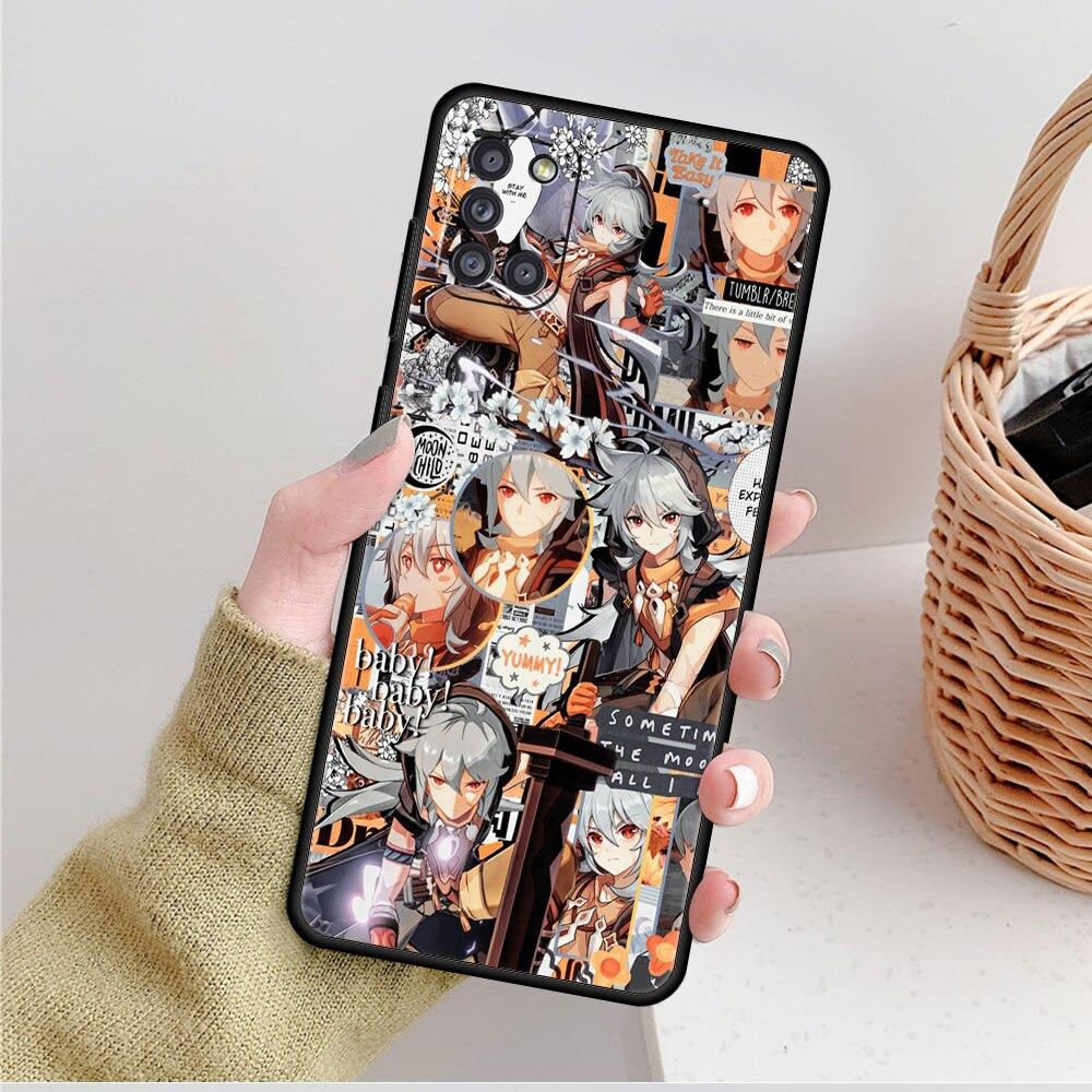 Luxusní Genshin Impact Anime pro Samsung Galaxy A51 A71 A52 A32 4G A41 A12 A02s A72 A21s A31 A23 A73 A03s A33 A52s Phone Funda