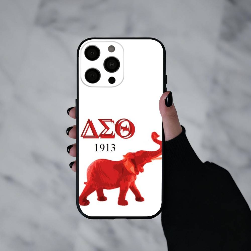 

D-Delta S-Sigma T-Theta-A Phone Case For iPhone 17pro,16,15,14,13,12,11 Plus,Pro Max,XS,Soft Silicone Black Cover iPhone14