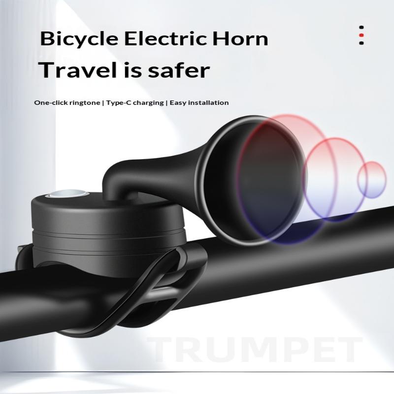 120Db Electric Bicycle Horn Loud Warning Bell 5 Modes Bicycle Warning Safety Ring Horn For Mountain Road Bike Scooter Accessory
