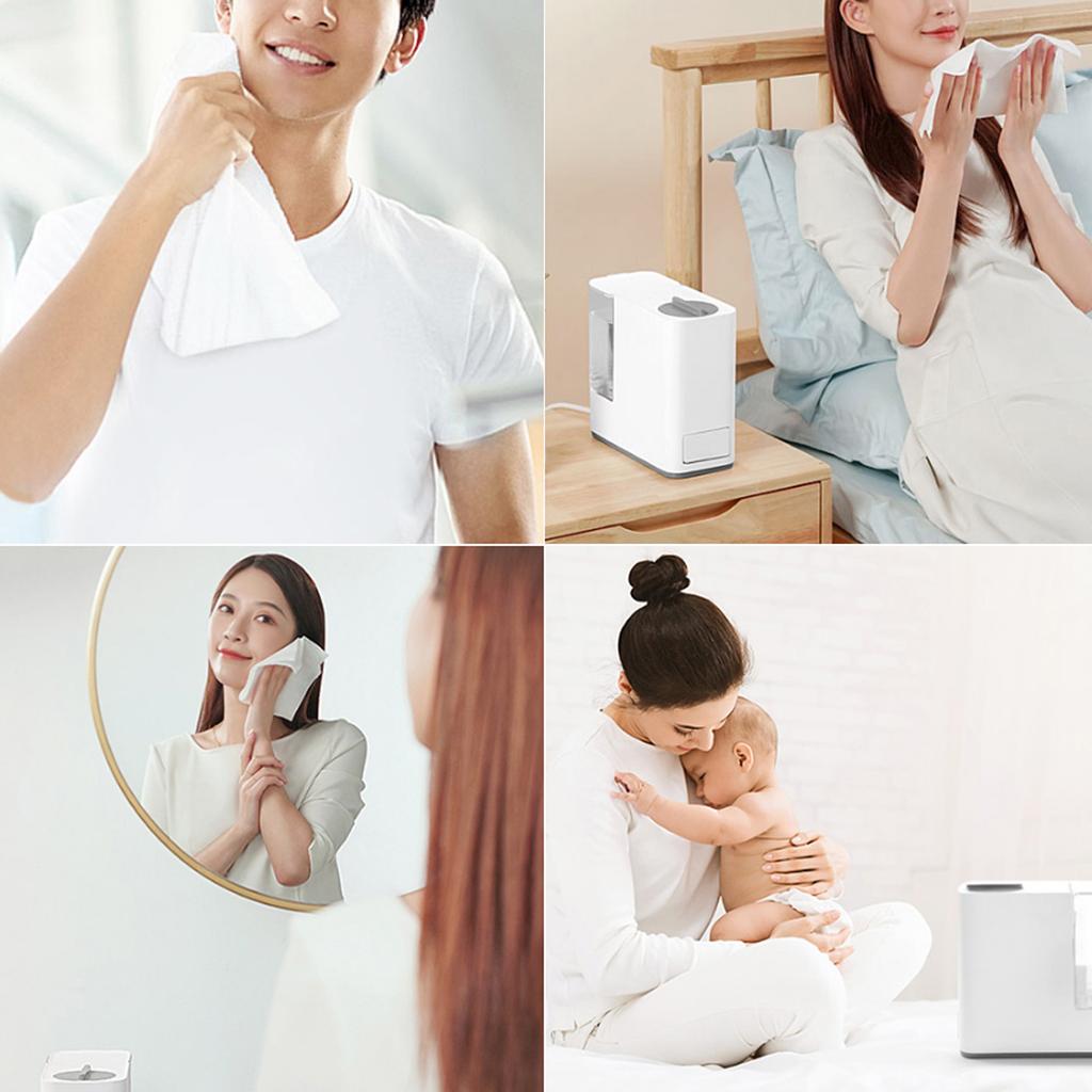 FIVE Intelligent Towel Heating Machine Disposable Towel Sterilizer with 20 Compressed Skin-friendly Towels 5s Fast Heating Support Mijia App   T