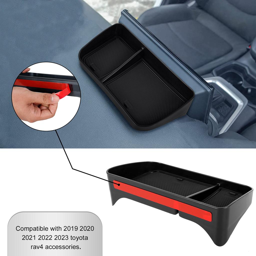 Mittelkonsolen-Armaturenbrett-Aufbewahrungsschale Kompatibel mit Rav4 2019 2020 2025 2025 Robuster Armaturenbrett-Aufbewahrungs-Organizer Anti-Rutsch Auto