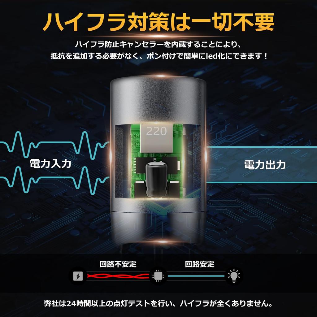 GIMUYA T20 Stealth LED Turn Signal Bulbs with Single Vehicle Inspection Short Cooling Noise 4 CPS1860 Low Replacement for OEM Pack of 4 Built-in