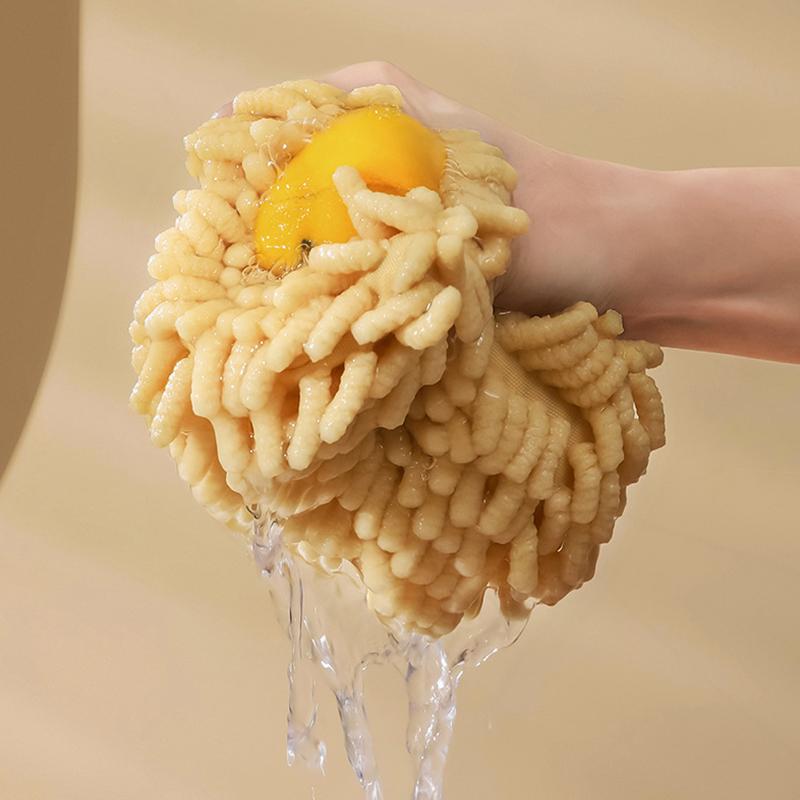 1Pcs 26*16cm Chenille Bathroom Supplies Soft Hand Towel Absorbent Cloth Dishcloths Hanging Cloth Kitche