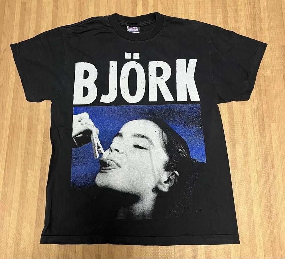 

Bjork Tour Shirt Bjork Classic Style Basic Black Unisex T shirt Reprint WA4241 Unisex T-Shirt XL