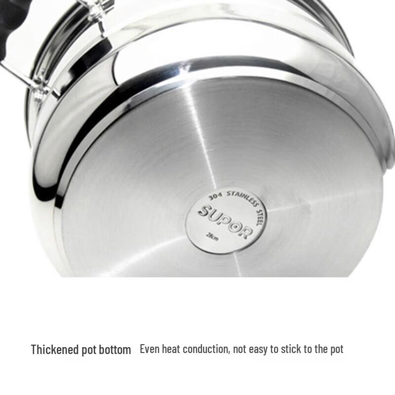 SUPOR 24cm Doppelschichtiger Edelstahl-Dampfkochtopf