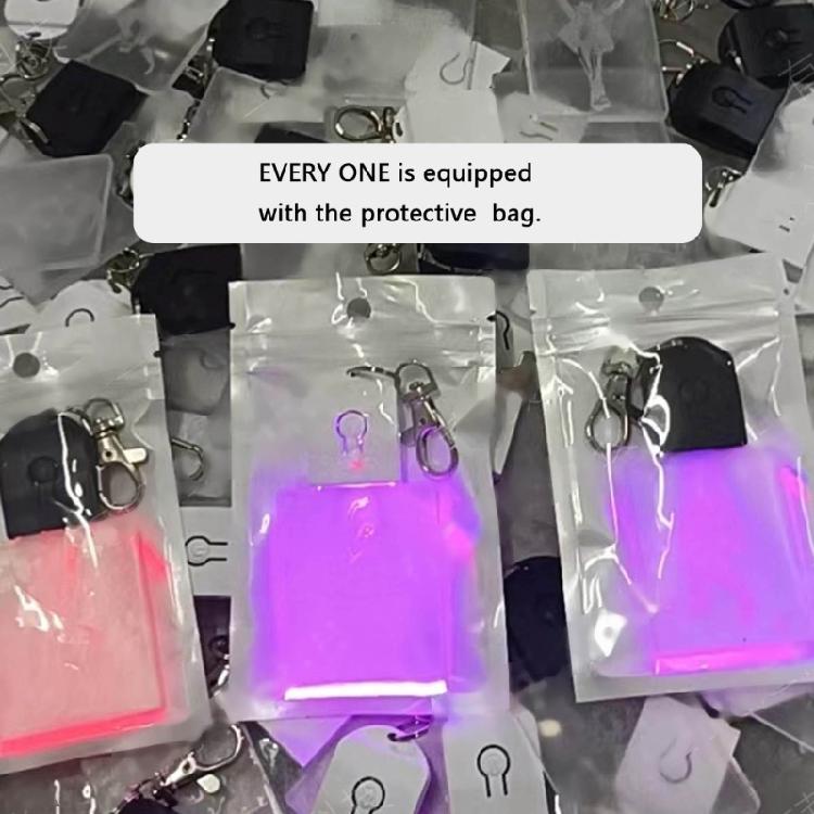 LED Keychain Festival Pattern Luminous Keyring for Outdoor Emergency Daily Use