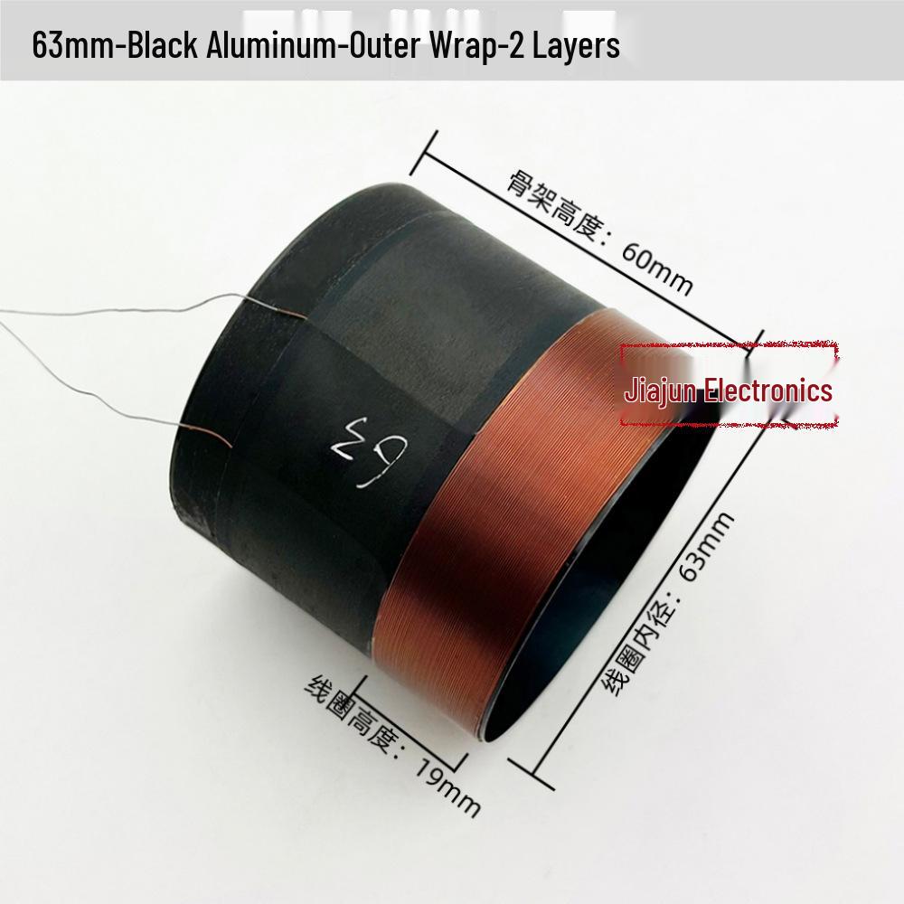 Black Aluminum Woofer Voice Coil Repair Kit - Core Wire: 25-125, Coil Sizes: 65.5mm, 75.5mm, 99.5mm