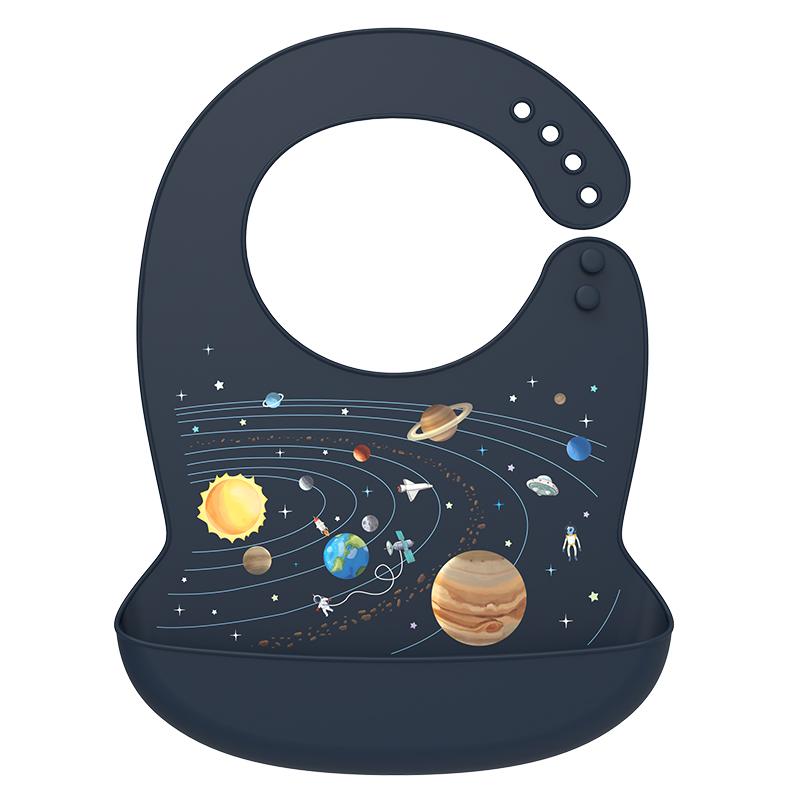 Babero de silicona para bebé, Baberos impermeables con forma de plátano para Saliva, delantales comestibles suaves para alimentación de recién nacidos con dibujos animados, bufanda para eructar ajustable para bebé