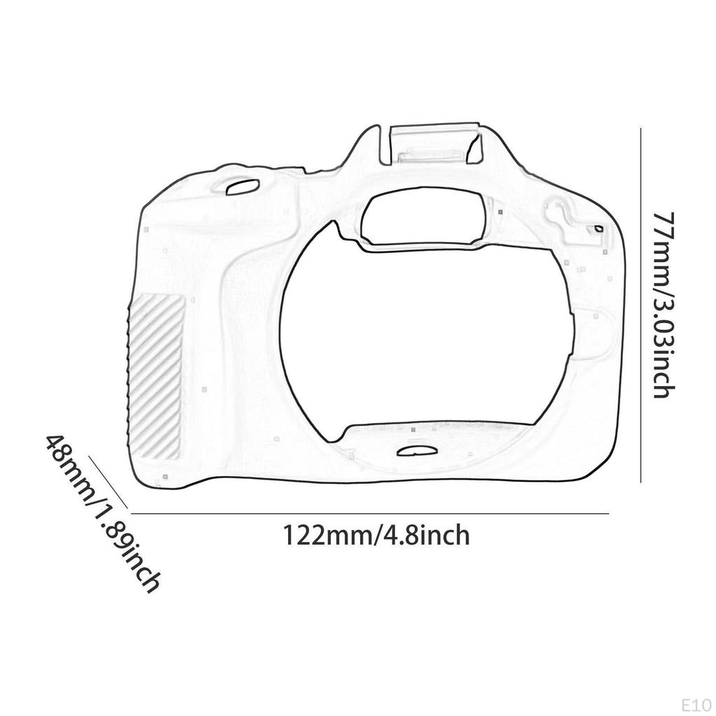 Camera Body Case, Soft Silicone Scratch-Resistant Rubber Cover for R50 Mirrorless Cameras