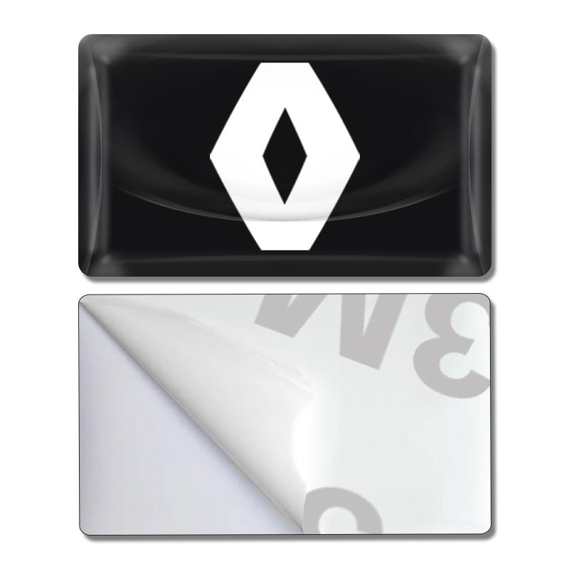 Carbon Fiber Steering Wheel Car Logo Emblem 3D Stickers For Renault Dacia Koleos Clio Laguna 2 Megane 2 3 Duster Logan Captur