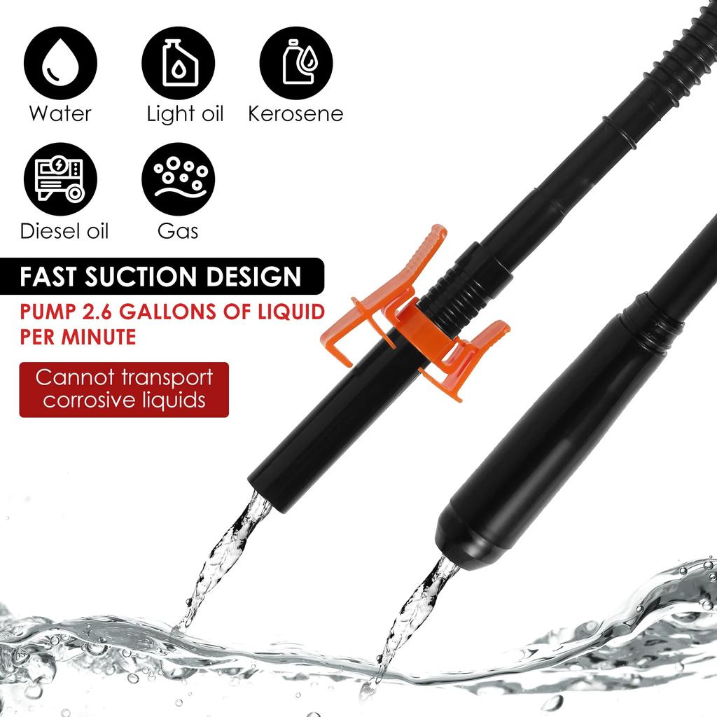 Portable Transfer Pump Battery Operated Electric Siphon Pump 2.2 Gallons Per Min Efficient Liquid Fuel Transfer Pump for Diesel