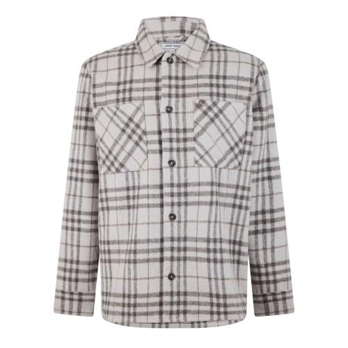 Jack Wills Mens Plaid Long-Sleeved Overshirt