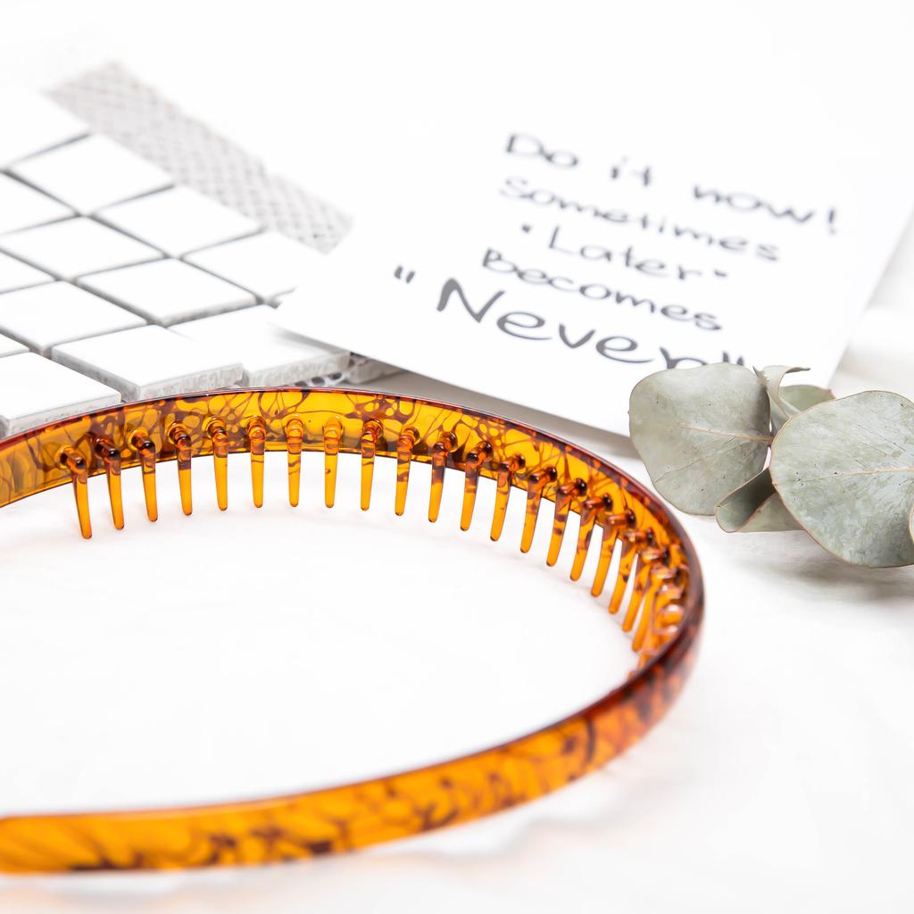 Nova Moda Elásticos Impermeáveis Faixas de Cabelo Aro de Cabelo Dentado para Adultos Grande Lavar o Rosto Larga Faixa de Cabelo de Plástico Inquebrável