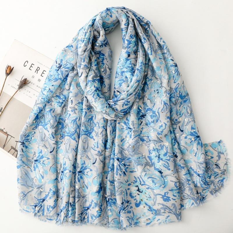 Luxury Women Viscose Scarf Ventilate Summer Beach Shawl Cotton Linen Feeling Tassel Pashmina Muslim Hijab Wrap Lady Turban