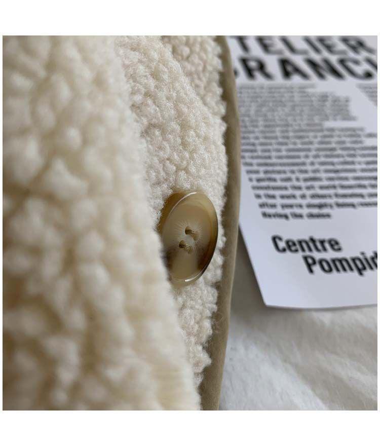 Khaki Reversible Lambswool-Cotton Jacket Women's Petite Autumn/Winter Trend 2025