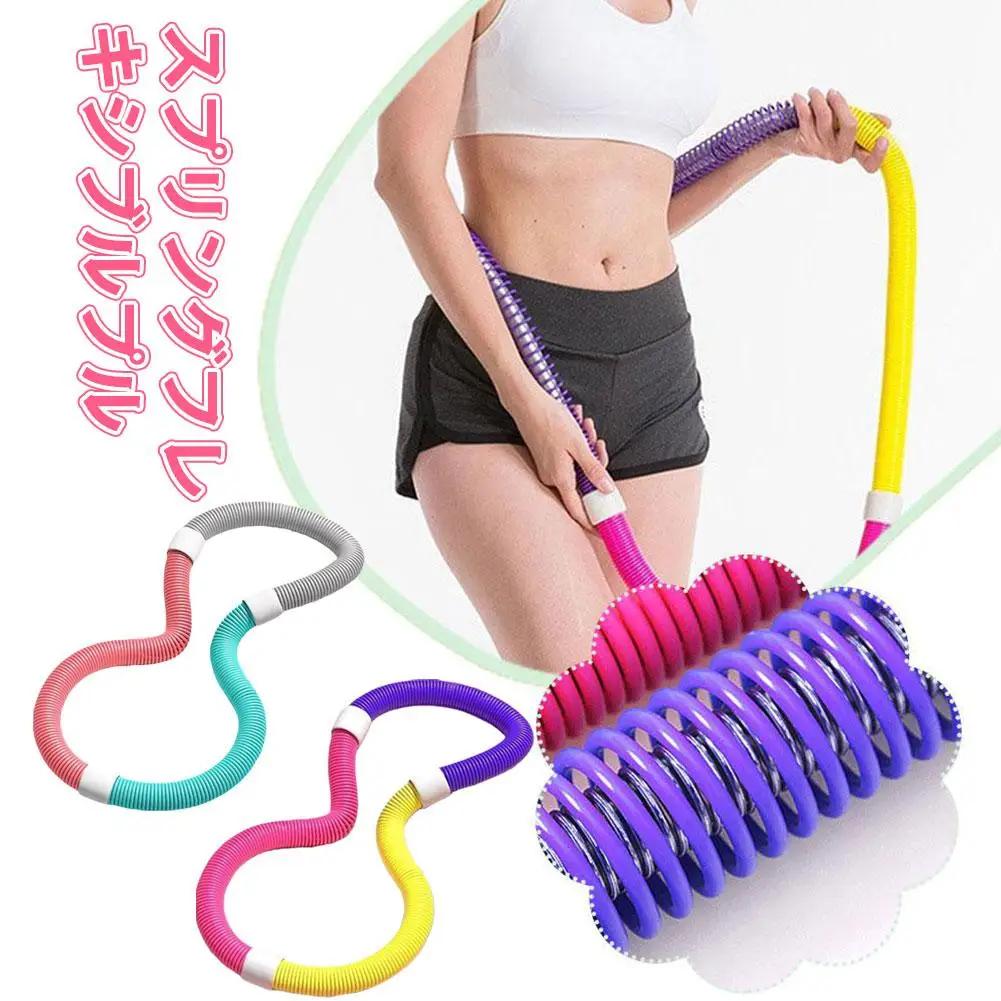 Soft Foldable Fitness Sports Hoop Waist-Friendly Spring Design For Adult Womens Workout Fitness Hoop Slimming Exercise Equipment