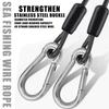 Stainless Steel Safety Rope Heavy-Duty Gear Tether Gear Protection Telescopic Lanyard  Fishing Gear