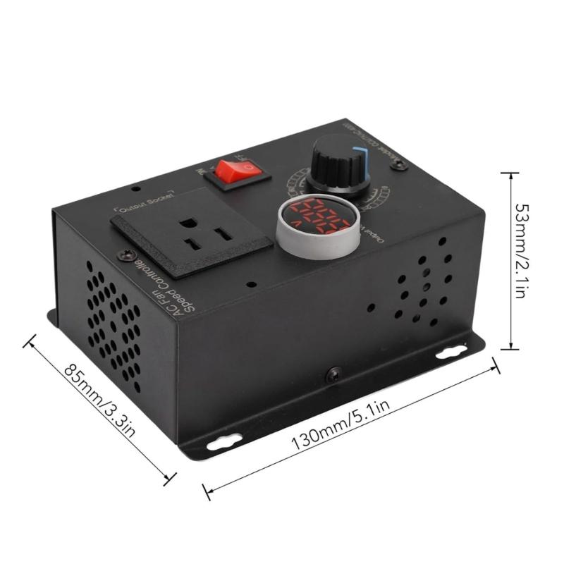 0~220V Motor Drehzahlregler Stufenloser Elektronischer Lüfter Drehzahlregler Variable Regler für Fräsen Lüfter