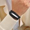 Vnox Free Engraving Men's Bracelet, Multilayer Leather Stainless Steel Long Bar Charm Wristband, Brown Black Braided Jewelry New