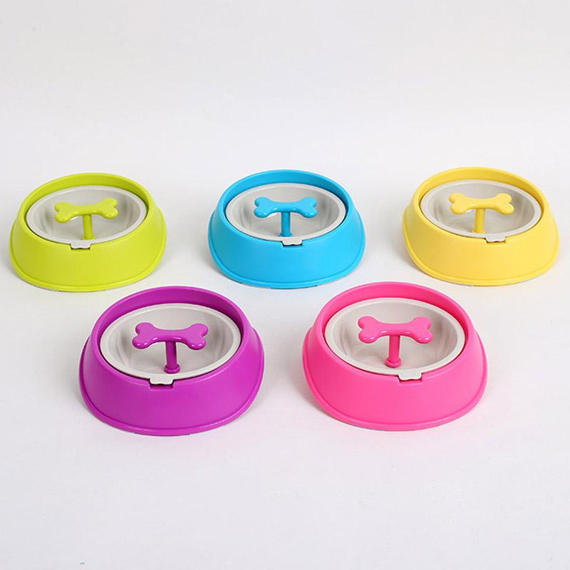 Dog Slow Feeder Bowl Anti Choking Rotating Bone Design Pet Feeding Dish for Small and Large Dog Food Bowl Cat Bowl Anti-choking