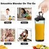 600ml Portable Blender 240W USB Rechargeable Electric Juicer with 6D Blades, BPA-Free, 4000mAh Lithium Battery, Quick Charge, Small Container for