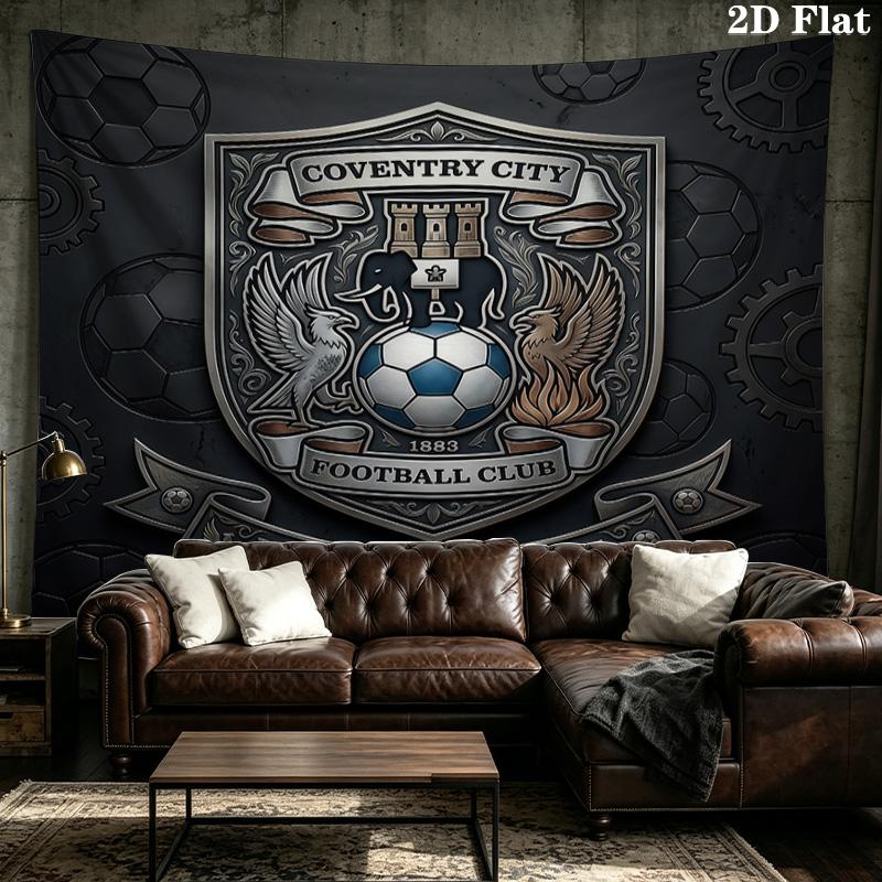 Custom Name Coventry City F.C Printed Tapestry – Wall Hanging for Bedrooms, Dorms, and Home Decor