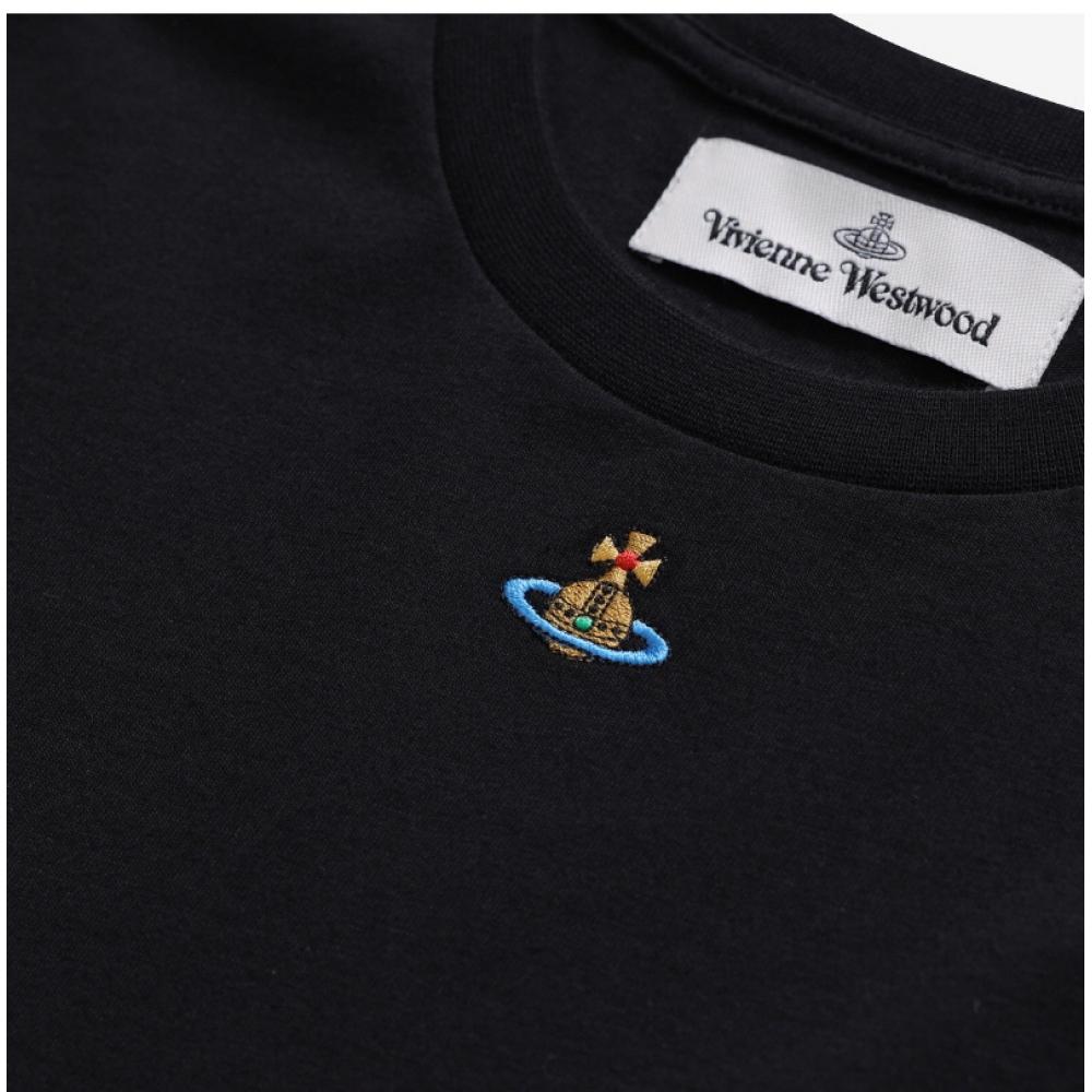 Vivienne WeStwood 3g010017 J001m N401 Orb Of Logo Embroidery Peru Women S Short Sleeve Tee