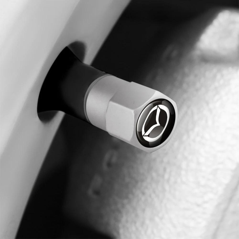 2025 Hot 4Pcs/Set Metal Car Tire Valve Caps Accessories for Mazda 3 Bk 6 Gh CX-5 CX30 MX-5 2 5 CX-3 GJ GL CX-8 MS RX-8 626 Miata