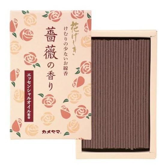 Kameyama Hanageshiki Rose Scent Mini Size Approximately 50g 170 Sticks Incense Low Smoke
