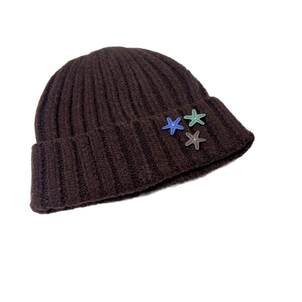 Popular Star Knitted Hat Children's Autumn and Winter New Fashion Warm Versatile Wool Hat Sweet Cool Cold Hat