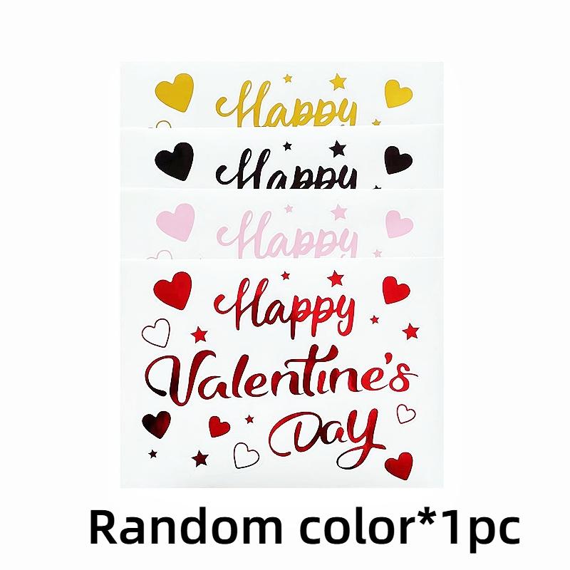 Random Color Valentine s Day Transparent Balloon Stickers, Excluding Balloons,Valentine s Day Party Decorations,Wall Decorations as show