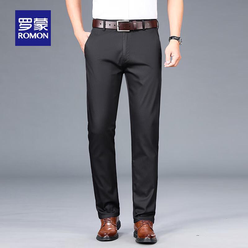 

Luomen Men s Business Casual Straight-Leg Pants 33