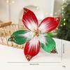 New Plush Christmas Flower Ornaments - Fake Blossoms for Tree and Scene Decor
