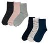 Chica Hurra Crew Length Colors and Patterns Cotton Suitable for Girls In Their and Outdoor and Women's Socks, Available, 6-Pair Set, Antibacterial,