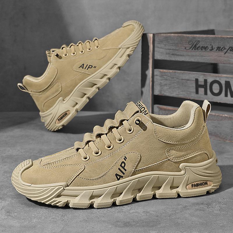 New Labor Insurance Autumn Casual Tooling Board Shoes Platform Non-slip Driving Shoes Men's Sports Running Shoes