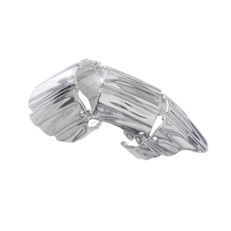 

Fashion Ins Cold Wind Niche Ring Vintage Adjustable Open Gold Silver Ring Minimalist Wide Fold Ring Jewelry for Women 1