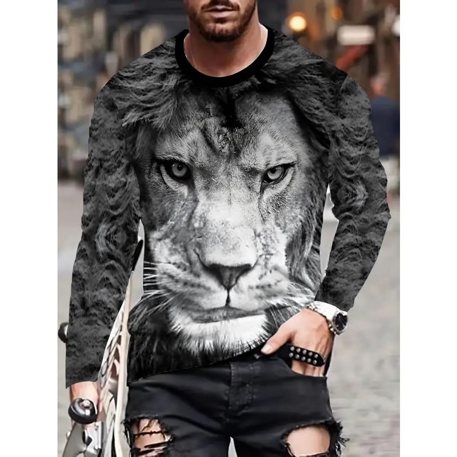 women o neck long sleeve 3d print t shirt