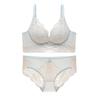 Less sexy lace, no steel rim, small breasts show big upper support, gather anti-sagging bra set
