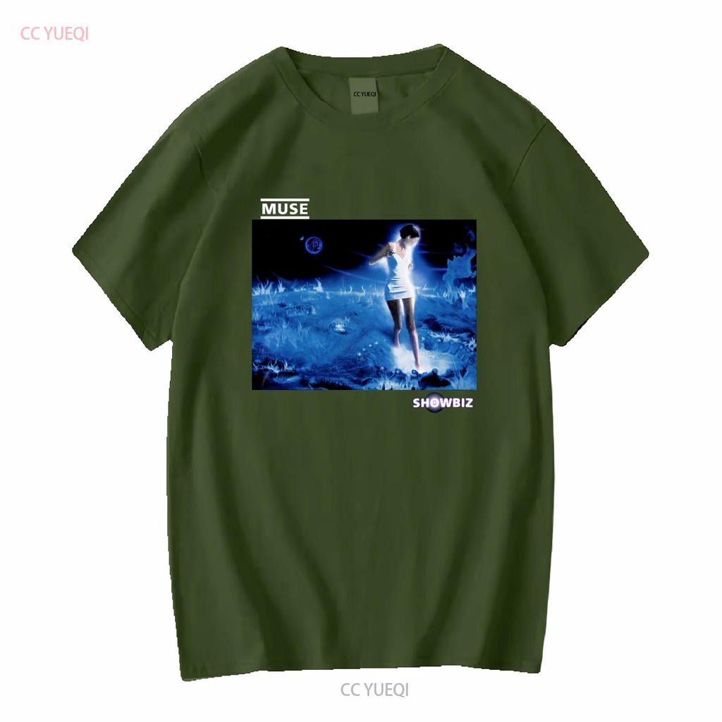 MUSE Showbiz T Shirt  Cotton Black Men Full Size S To 3XL HC2204 Long Sleeves Vintage Washed Stretched Graphic Versatile