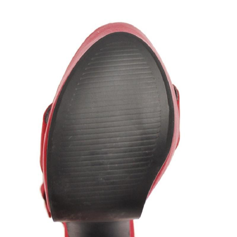 Coarse Heel Sandals Black Platform Catwalk Super High Heel High Waterproof Table Nightclub Shoes Women's Banquet