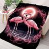 Beautiful Pink Flamingo Cartoon Soft Blanket for Bed Bedroom Sofa Picnic, Throw Blanket for Cover Outdoor Leisure Trip Nap Gifts