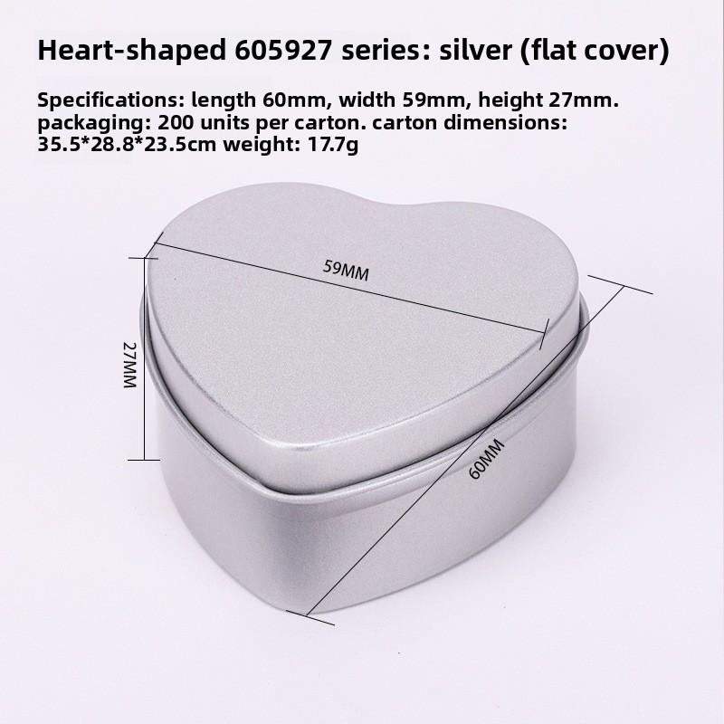 

Tinplate small jewelry heart-shaped iron can tinplate box badge small u disk iron box