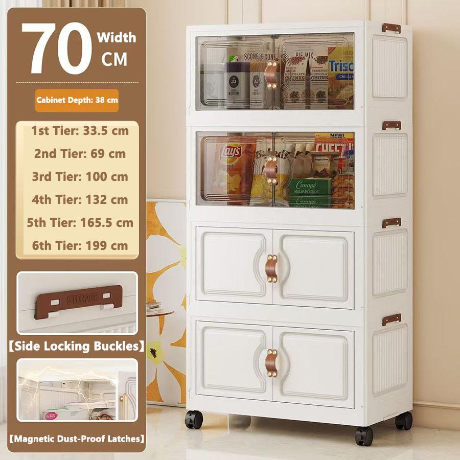 Faltbarer Aufbewahrungsschrank Wandmontage Klappbarer Spind Kompakter Organizer für Zuhause und Büro mit verstellbaren Regalen in Weiß/Grau