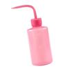 Wimpernreinigungsflasche Ellbogenausguss Auslaufsicher Leere Plastik-Quetschwaschflasche für Wimpernverlängerung Rosa 250 ml