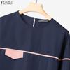 ZANZEA Women Long Sleeve Blouse and Long Skirts Casual Two Piece Suit Sets